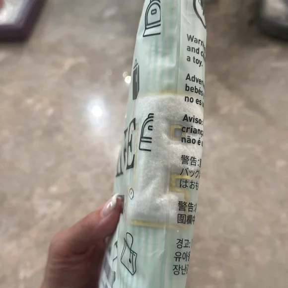 Green Striped Monogram Pouch Set - Picture 3 of 3